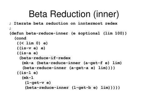 beta reduction